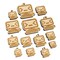 Troubled Kawaii Computer Face Emoticon Mini Wood Shape Charms Jewelry DIY Craft